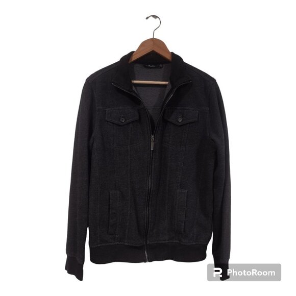Marc Anthony Gray Bomber Style Zip Up Jacket Size Medium - Picture 1 of 11